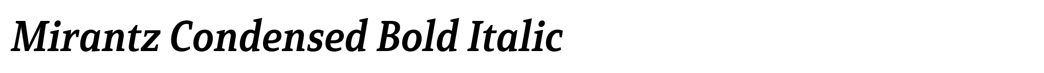 Mirantz Condensed Bold Italic image